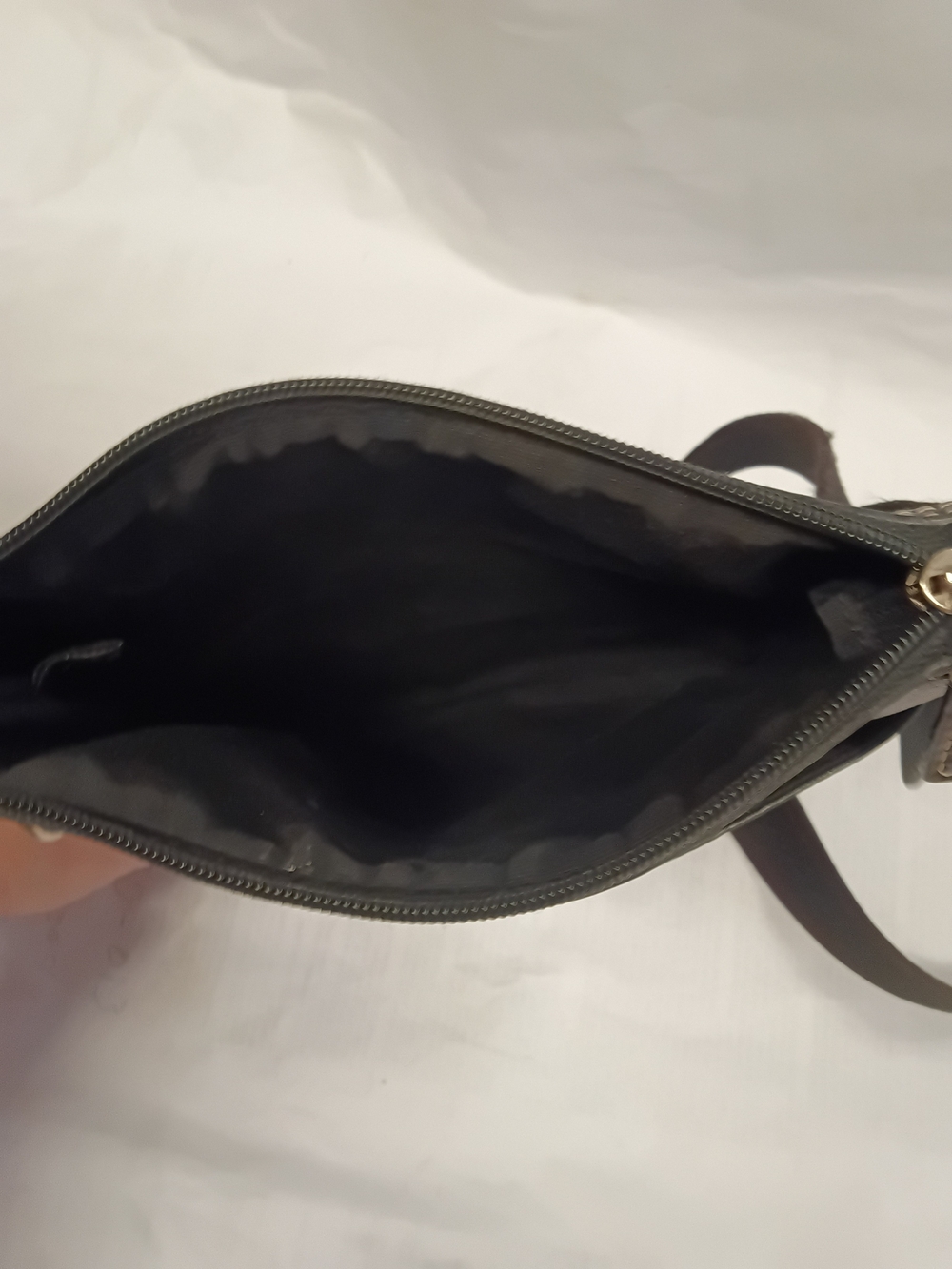 Coach Brown Signature Crossbody with Black Center Stripe - Picture 6 of 6